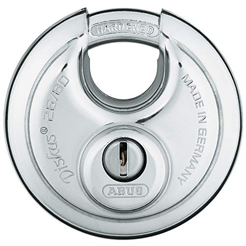 26/80 Diskus Solid Body Storage Padlock with 2 Keys for Storage, 1 Keyed Alike