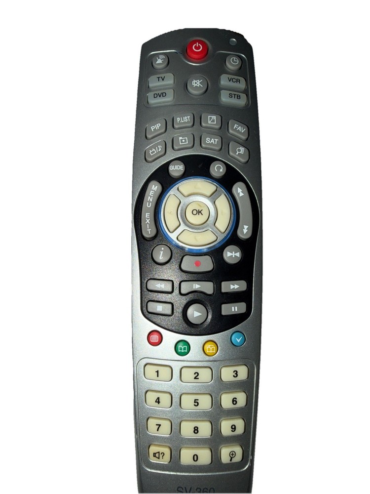 Sonic View SV360 Elite PVR Remote Control Silver Tested Working