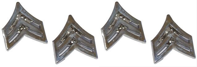 (20 Pack) Silver/Chrome 1" Sergeant Uniform Pins