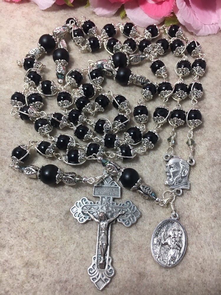 Unbreakable Rosary | St. Padre Pío/St Christopher Rosary | Handmade
