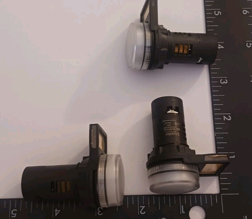 5 × Schneider 220V white LED indicator XB2-BVM1LC