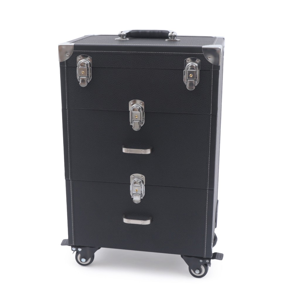 Professional Rolling Makeup Train Case Cosmetic Trolley Makeup Storage Organizer