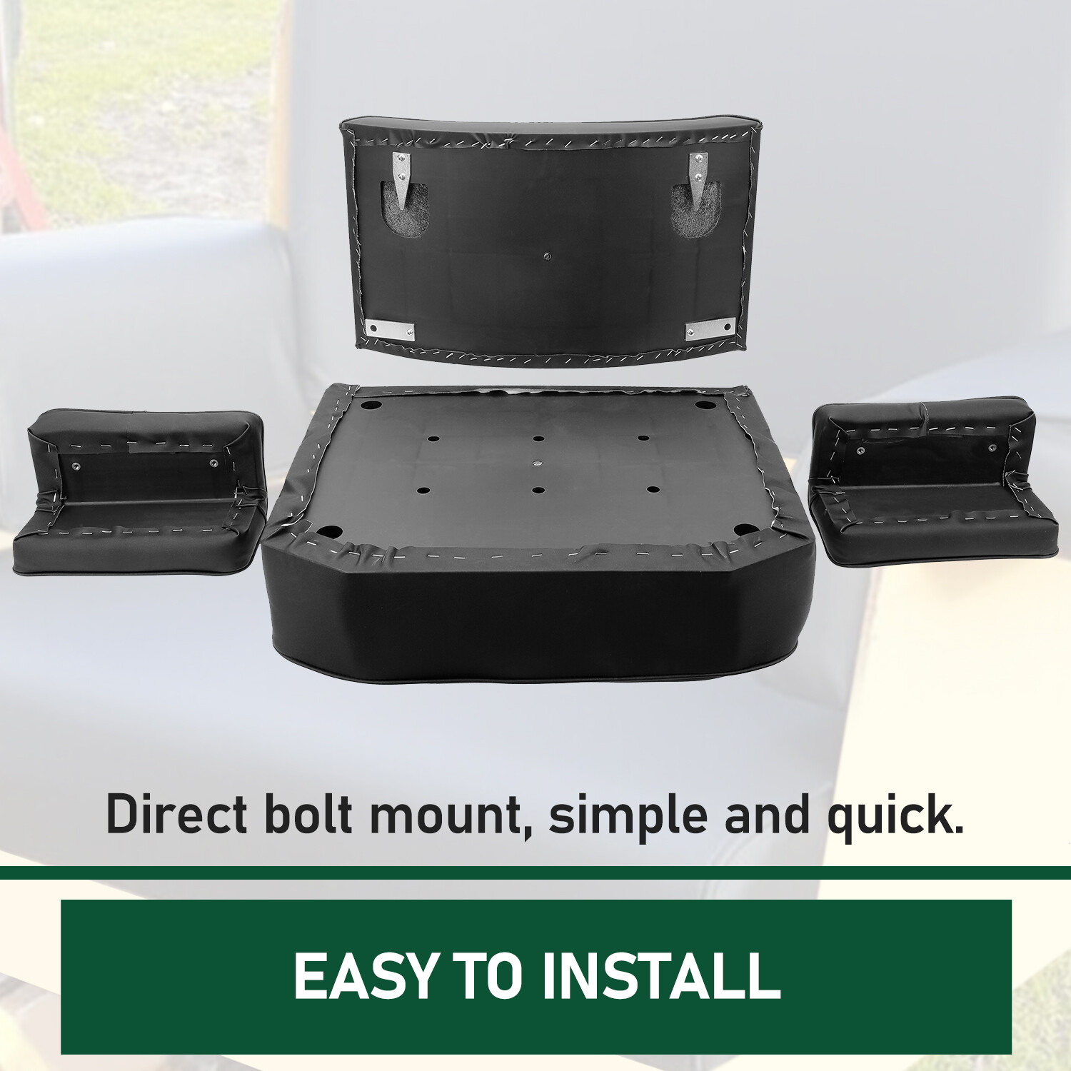 Seat w/Arm Rest+Backrest For JOHN DEERE CRAWLER DOZER 420 430 440 1010 2010