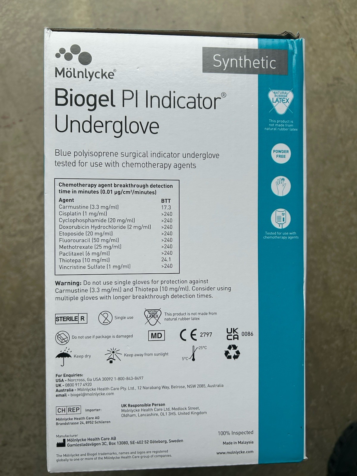 NEW 50 Pairs Molnlycke Biogel PI Indicator Underglove Size 6 Polyisoprene 41660
