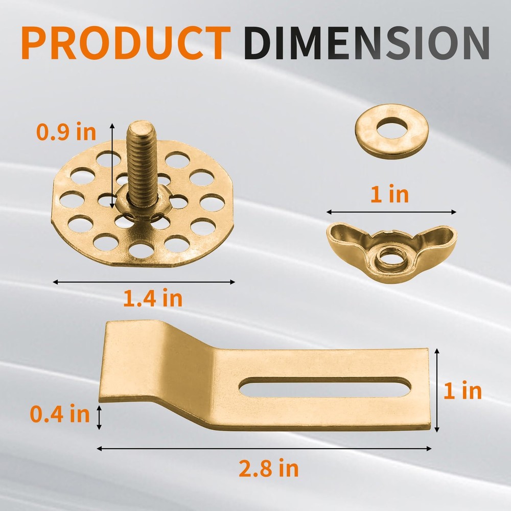 Undermount Sink Clips for Granite Mounting Brackets Hardware 30 PCS Pack Set
