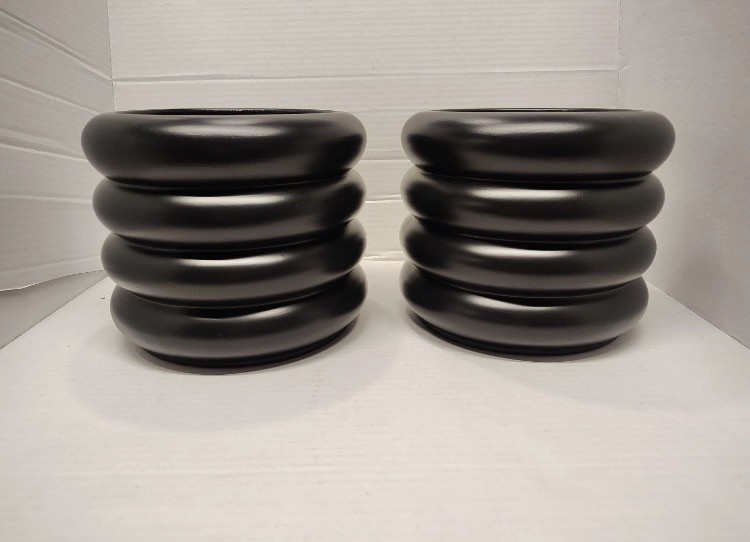 Large Bubble Ceramic Planter Black - Room Essentials, NEW 2 Pk 7" Tall By 6'