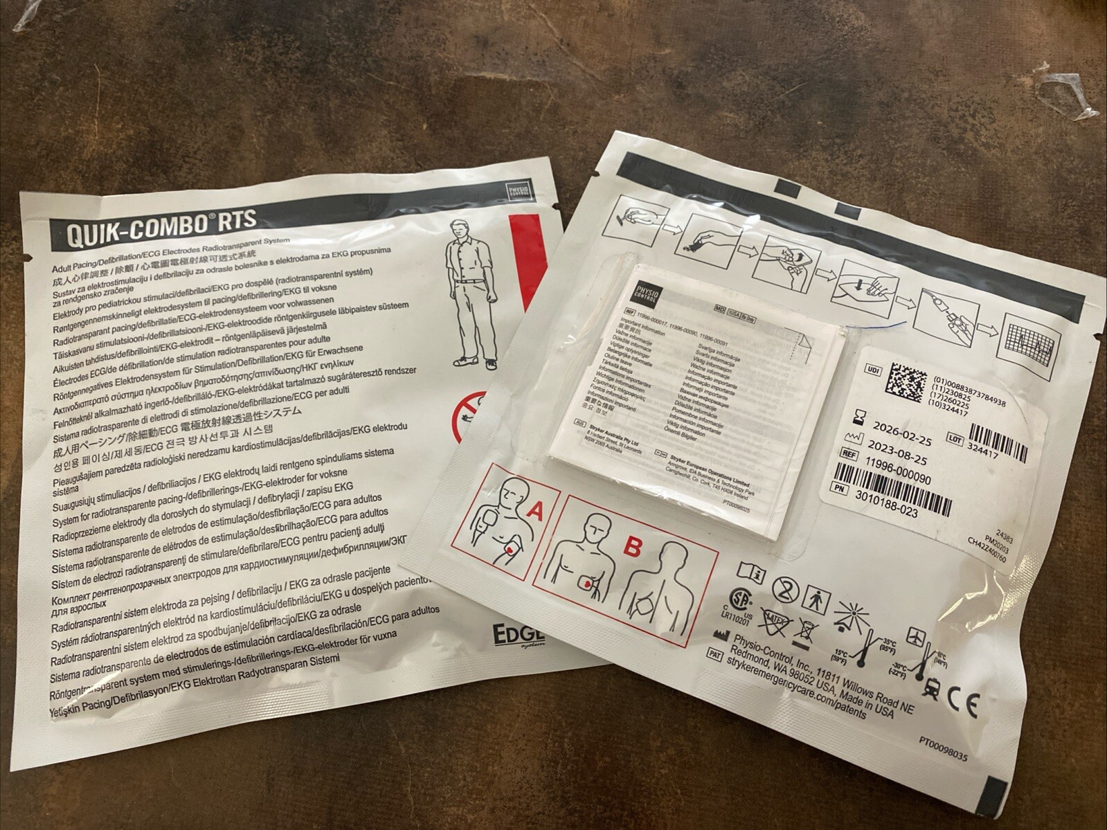 2 Pack - Physio Control Adult EDGE System RTS with QUIK-COMBO Connector