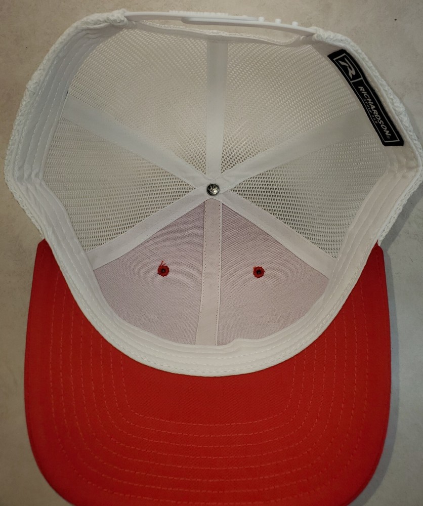 Peterbilt Red Patch on Richardson 112 Trucker Hat Snapback Red/White