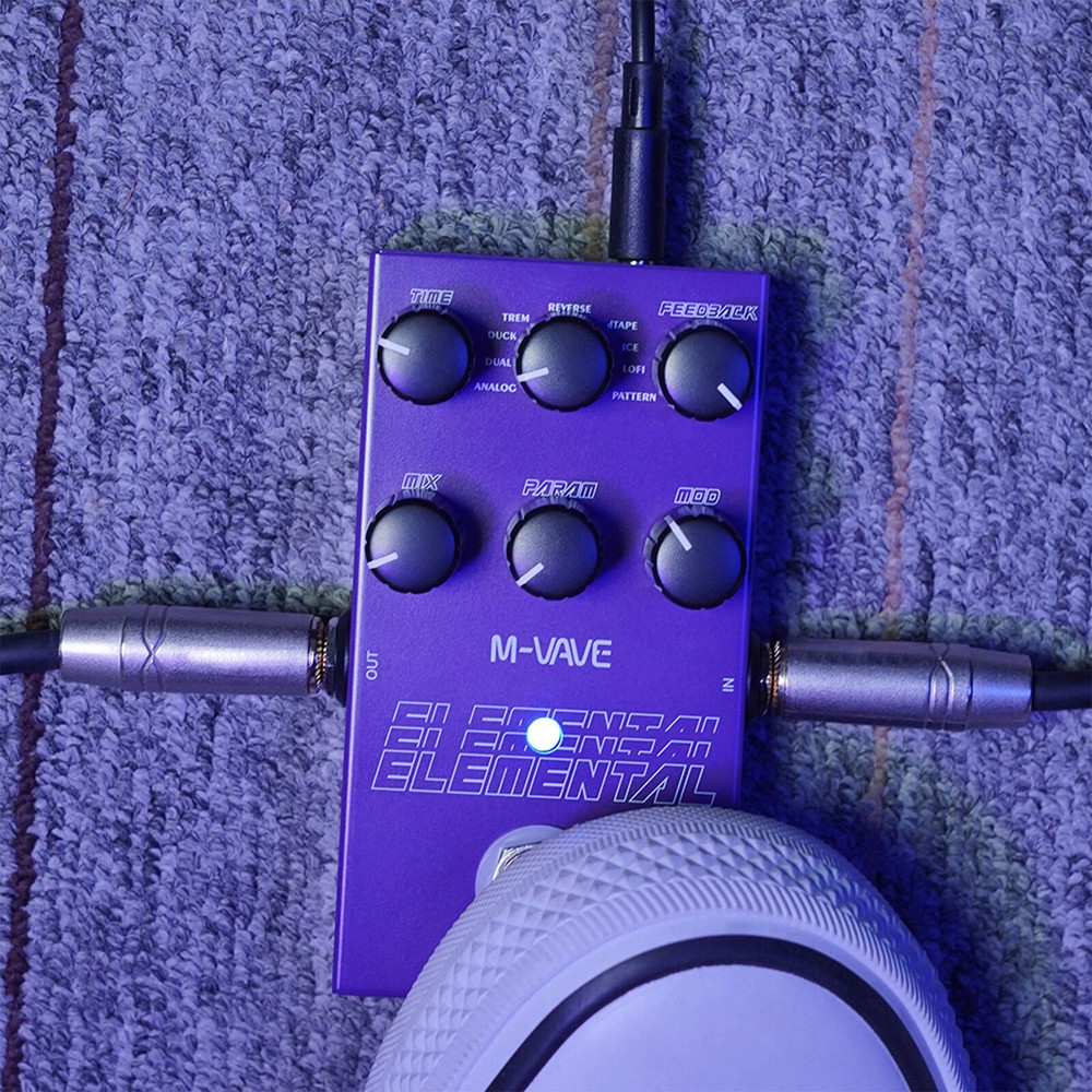 M-VAVE Electric Guitar ELEMENTAL Delay Effect Pedal 9 Delay Effects Type Metal