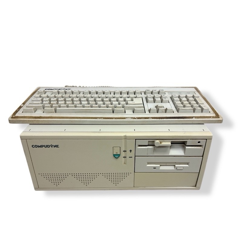 Vintage Compudyne 3DX/33 Computer PC w/ RT101+ Keyboard