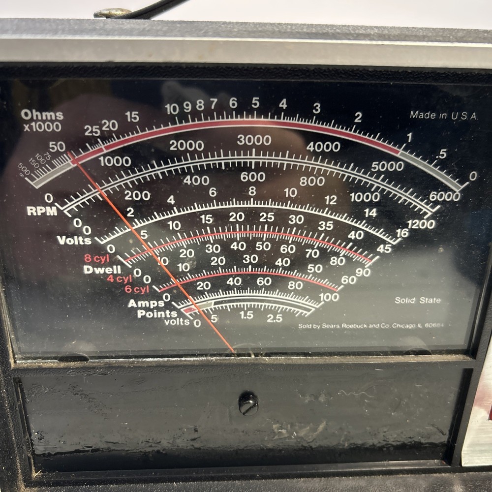 Sears Craftsman 161.210400 Solid State Engine Analyzer With All Cables Untested