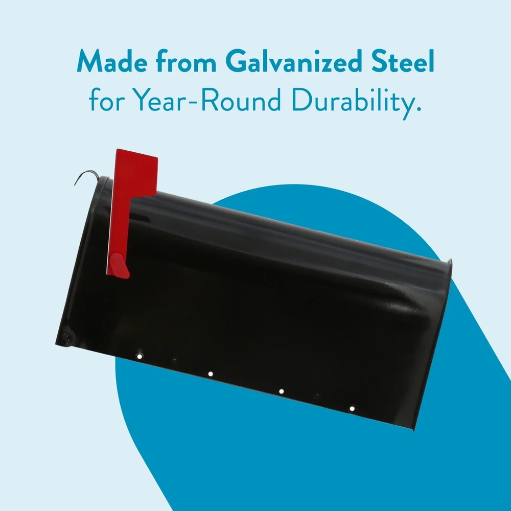 Architectural Mailboxes Elite Galvanized Steel, Medium, Post-Mount Mailbox in