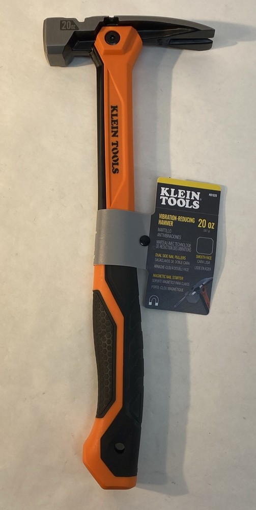 Klein Tools H81020 Smooth Face Vibration-Reducing Hammer, 20-Ounce