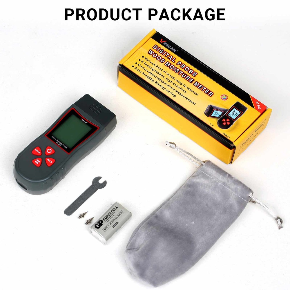 VXSCAN NF-568 Wooden Moisture Meter High Sensitivity Sensor HD Backlight Display