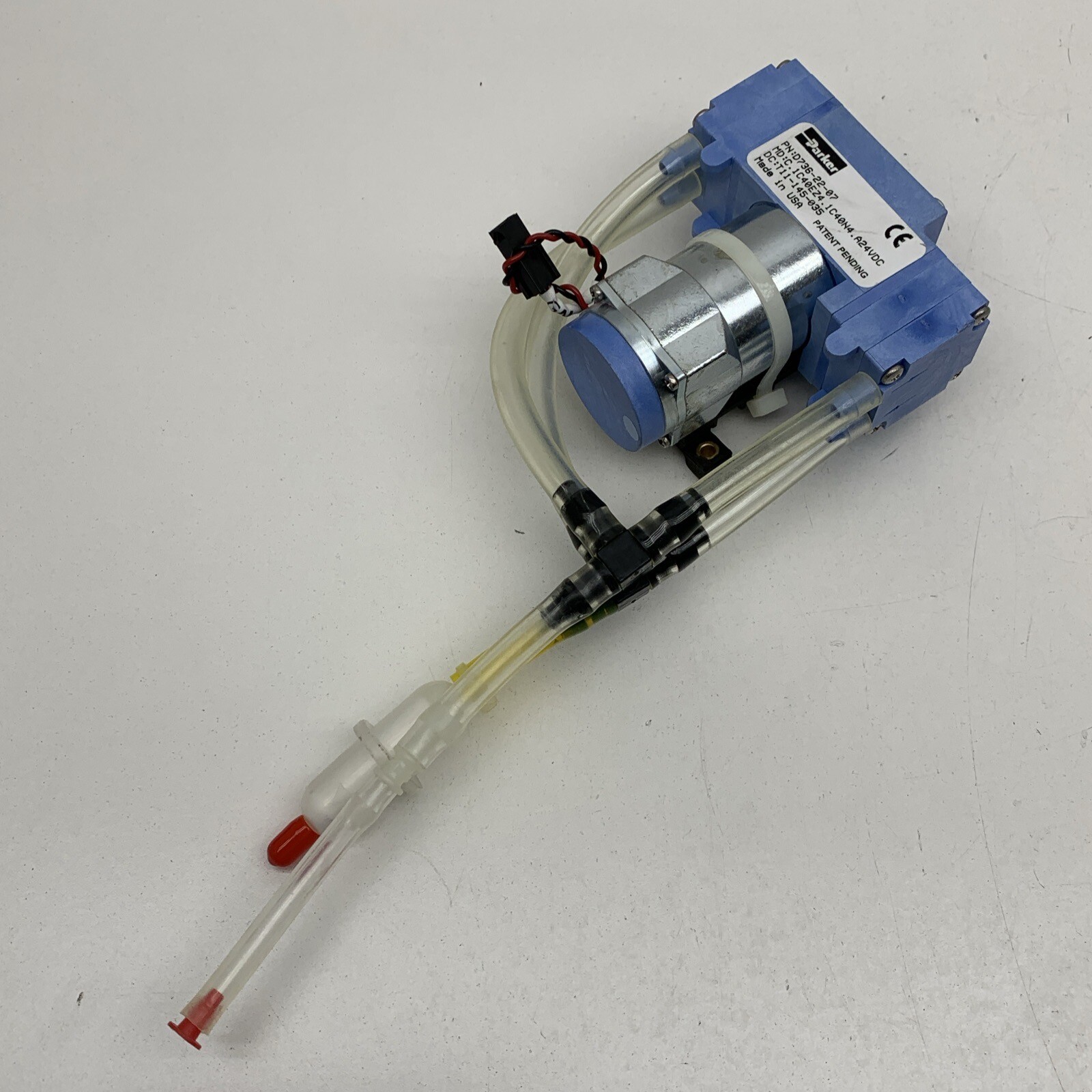 Parker D736-22-07 Miniature Dual Head Diaphragm Pump 24VDC with Tubing