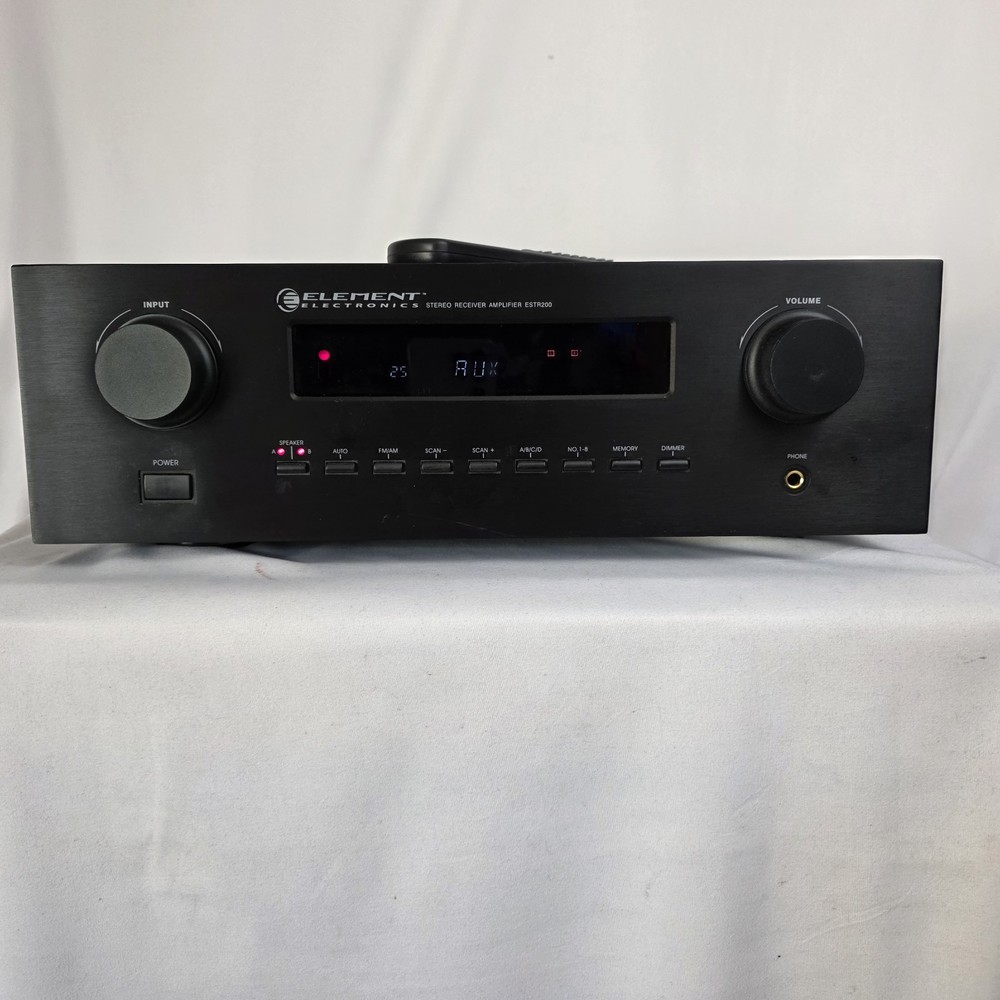 Element Electronics Stereo Receiver Amplifier ESTR200 w/ Remote. Tested Working