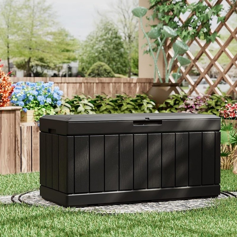 Outdoor Storage Box Waterproof Lockable Deck Organizer Multi-functional Utility