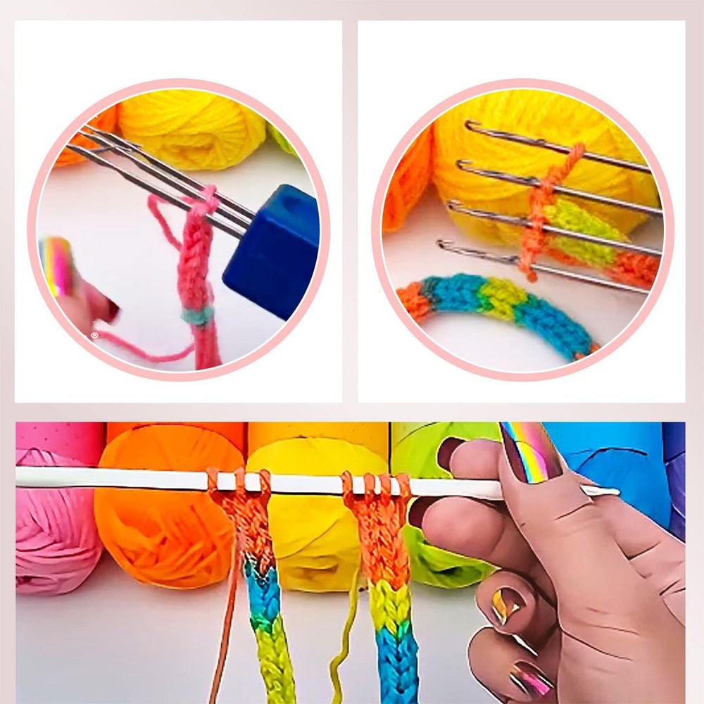 Cord Knitting Tool Latch Hook Cord Knitting Tool 3-Needle 4-Needle