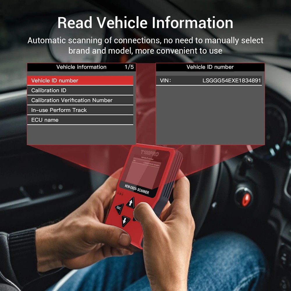 Car OBD2 Scanner Diagnostic Tool DTC Lookup OBD II Code Reader Clear Fault Light