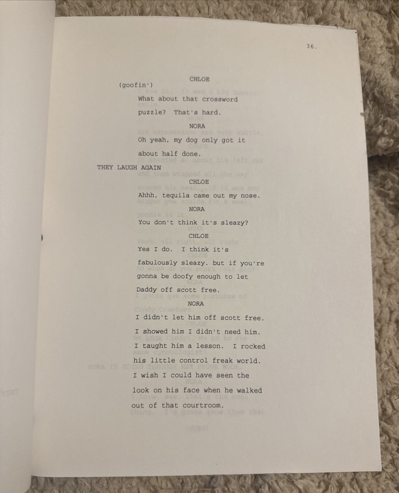 THE NAKED TRUTH PILOT FIRST DRAFT SCRIPT CHRIS THOMPSON TEA LEONI PIX 1995