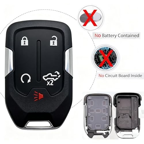 5-Button Keyless Entry Remote Key Fob Shell Replacement Fits for 2019-2020 GMC