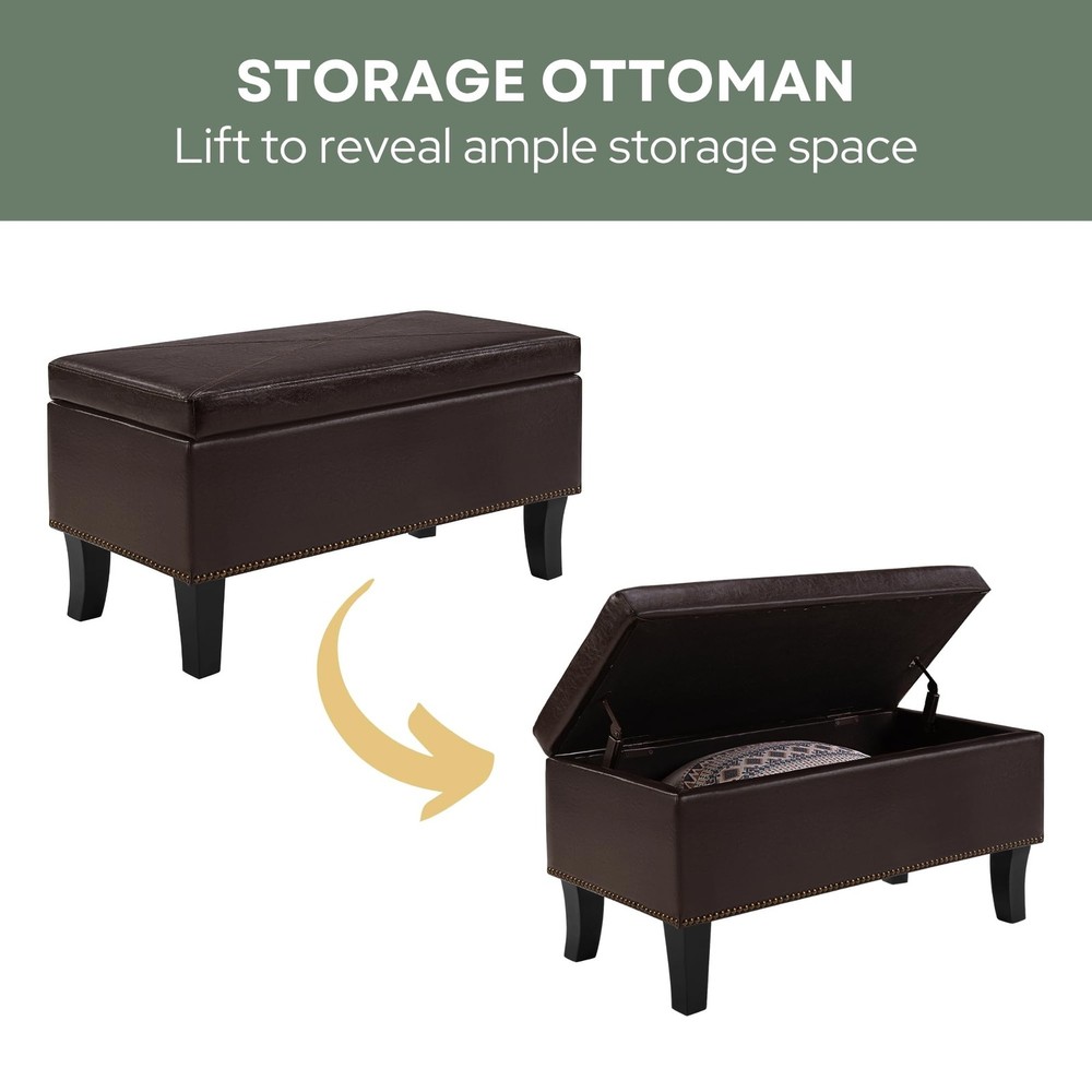 Pemberly Row Ottoman in Espresso