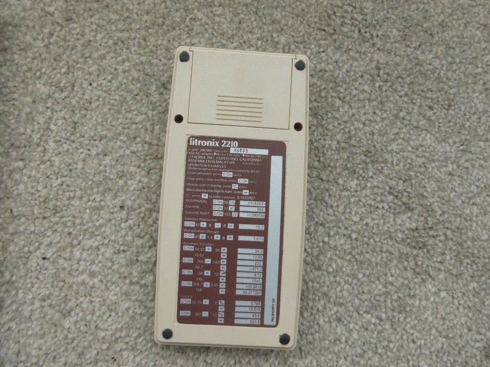Litronix 2210 Slide Rule Calculator with Soft Case