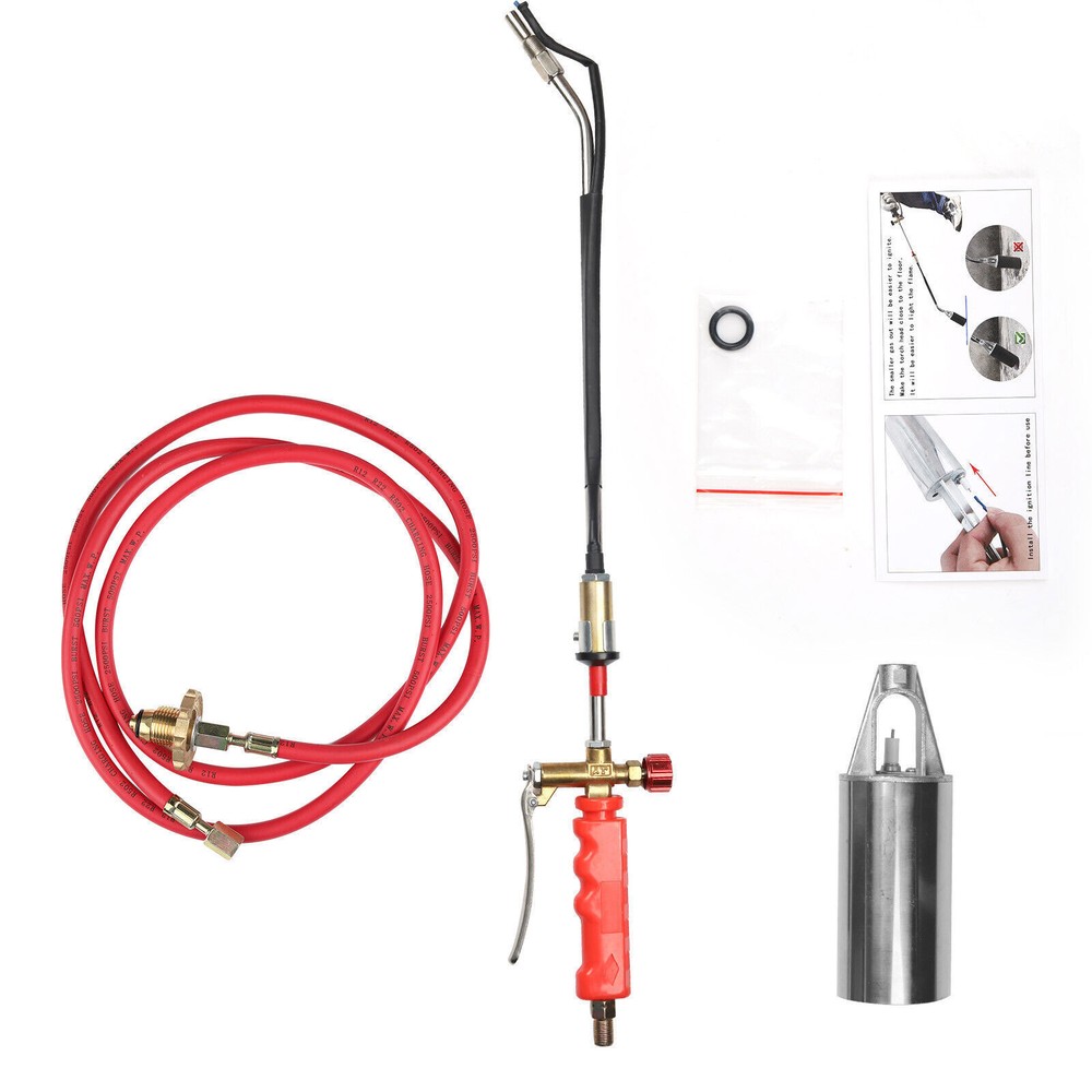 Propane Weed Torch Burner Ice Melter Push Button Igniter with 79" Hose Portable