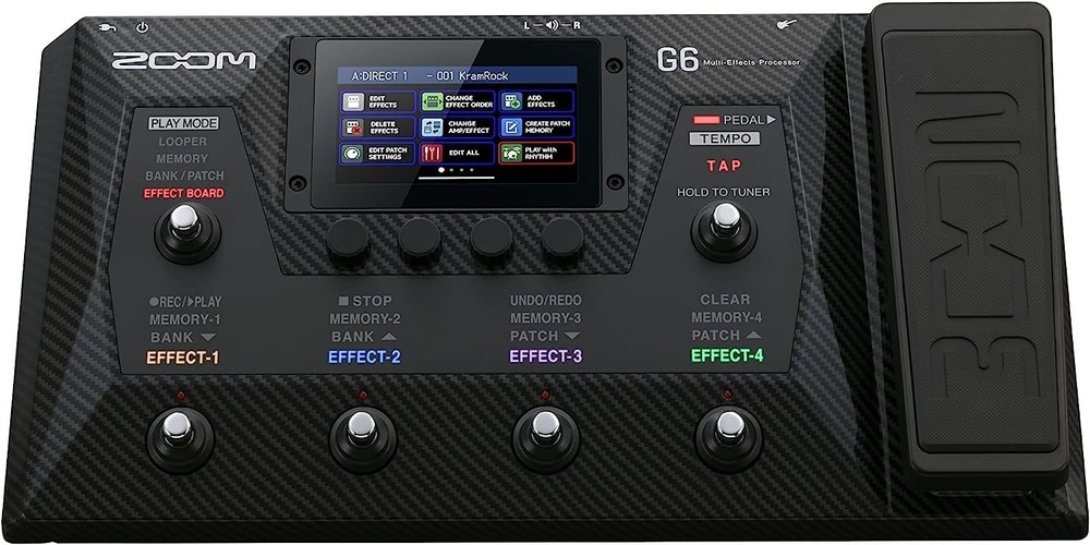 Zoom G6 Guitar Multi-Effects Processor with Expression Pedal, Touchscreen...
