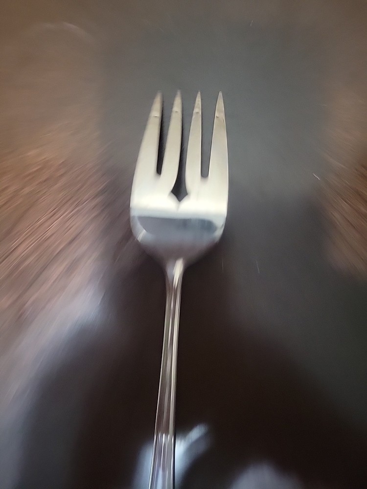 Medium Solid Cold Meat Serving Fork Perception Stainless ONEIDA SILVER