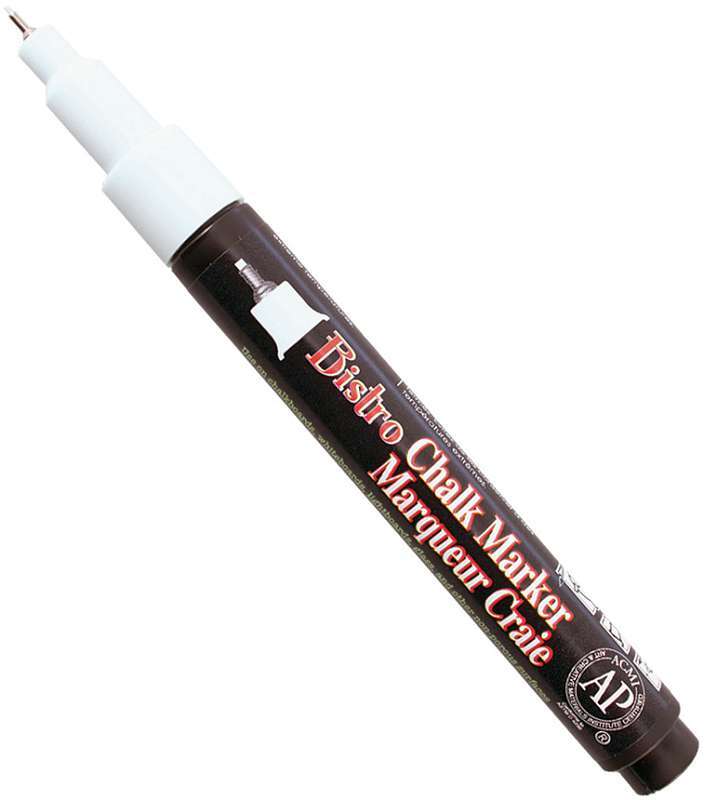 Bistro Chalk Marker Extra Fine Tip White
