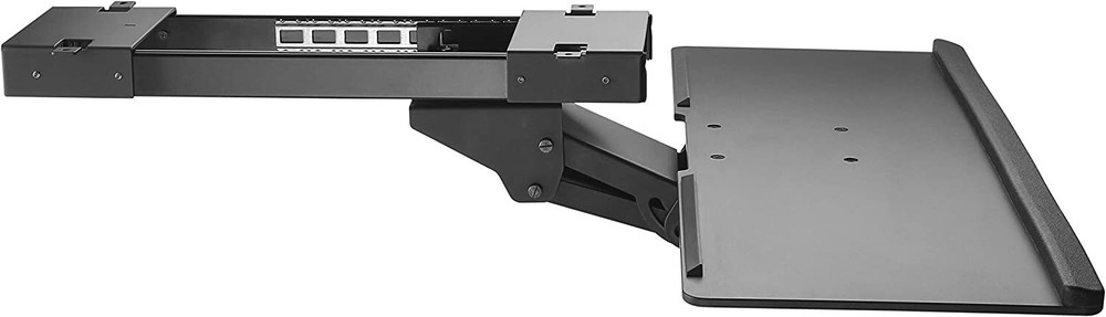 Adjustable Computer Keyboard Platform Tray - 26.4" Under Table Desk Mount