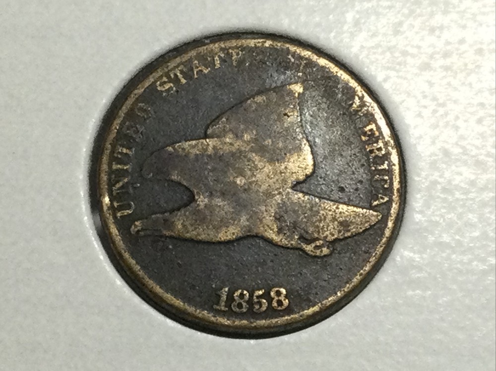 1858 Flying Eagle Cent type coin