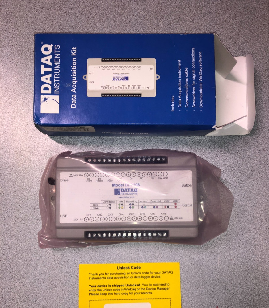DATAQ DI-2108 Thermocouple Voltage Pulse DAQ Data Logger System, 8 Channels