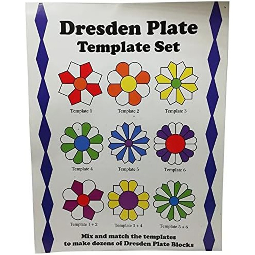 Dresden DIY Sewing Ruler Template Patchwork Tool (10 Pieces) E5R71138