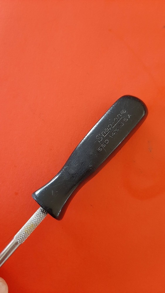 Snap-on Tools SSD143 1/4" Flat Tip Slotted Screwdriver Hard Black Handle USA