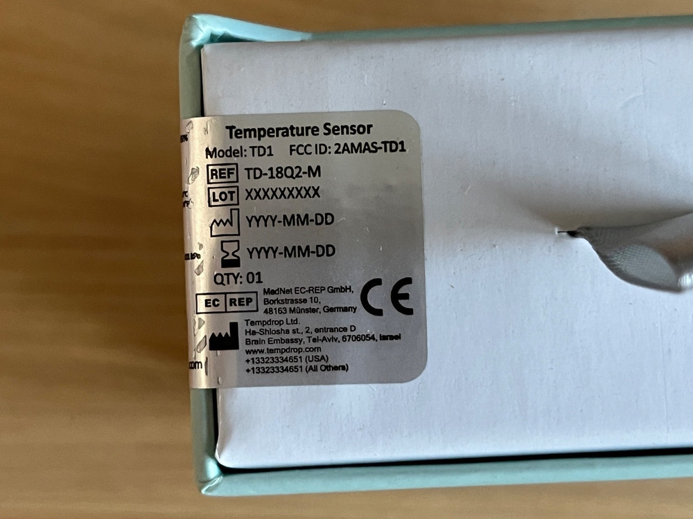 New Sealed Tempdrop TD1 Fertility & Ovulation Digital Sensor Thermometer Tracker