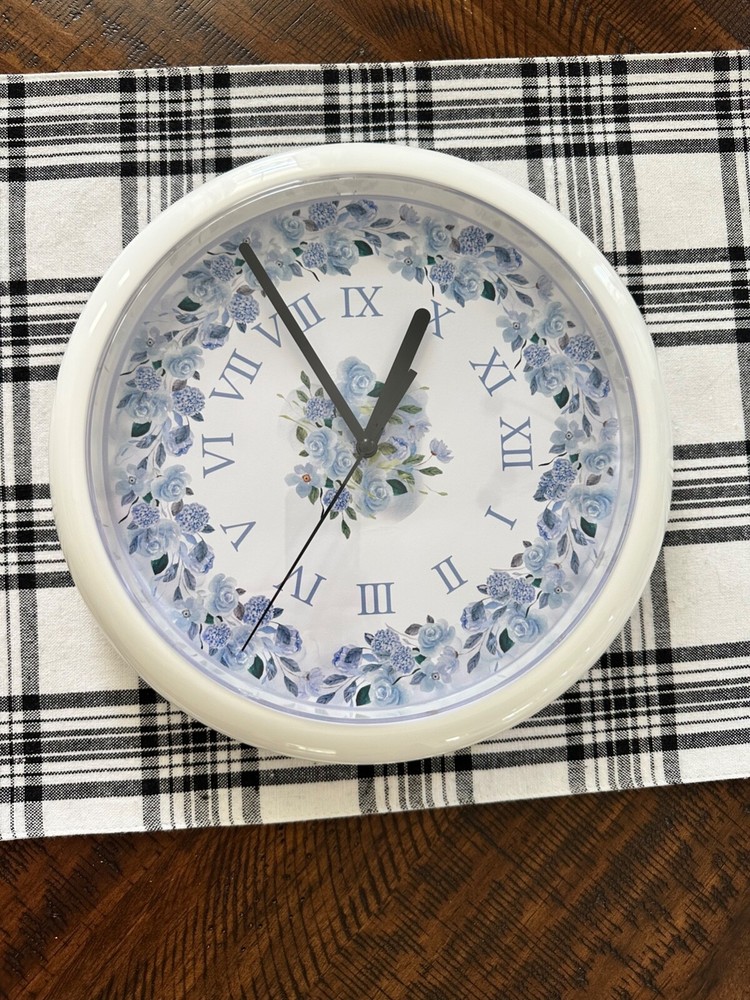 Personalized Clock - flow blue clock, flow blue lovers