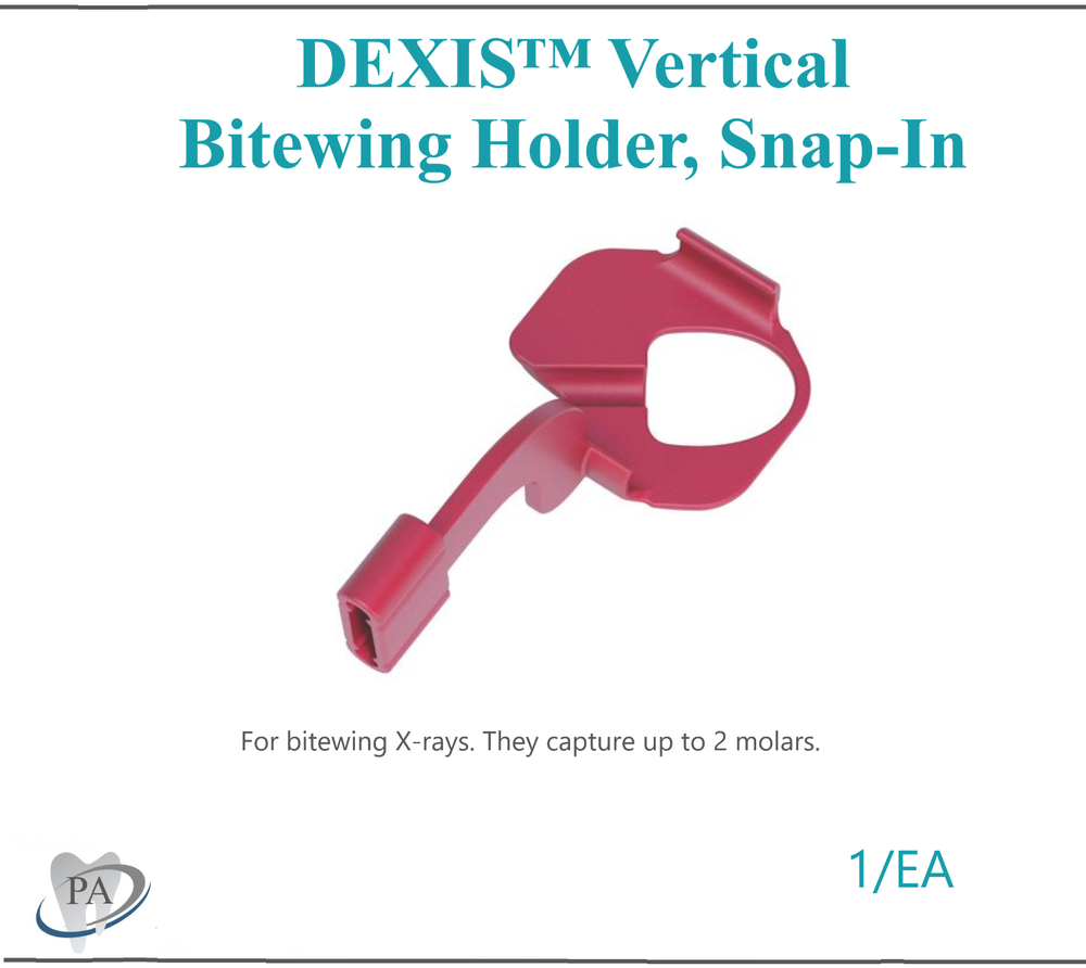 Dental X-Ray DEXIS Titanium & Platinum Sensor Holder Vertical Bitewing Red Ea
