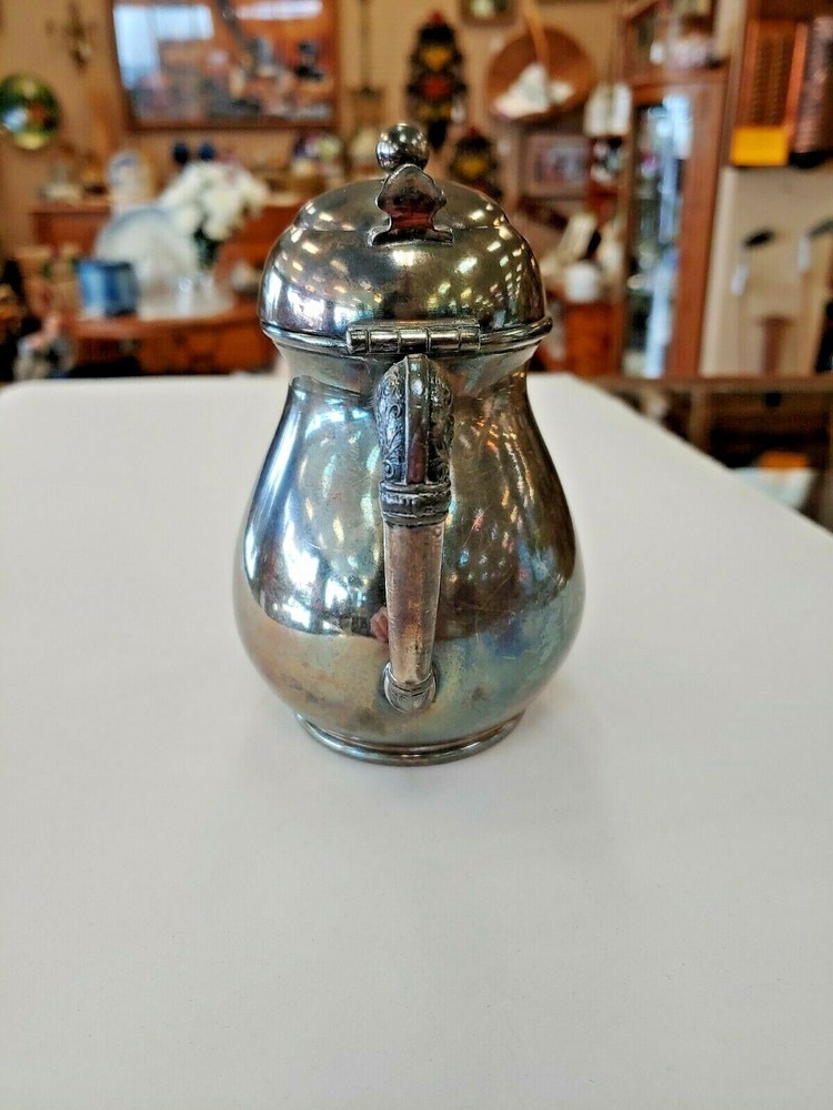 ANTIQUE WILCOX SILVERPLATE SYRUP PITCHER