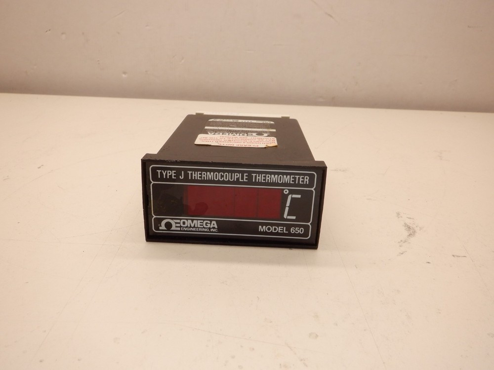 OMEGA ENGINEERING TYPE J THERMOCOUPLE THERMOMETER MODEL 650