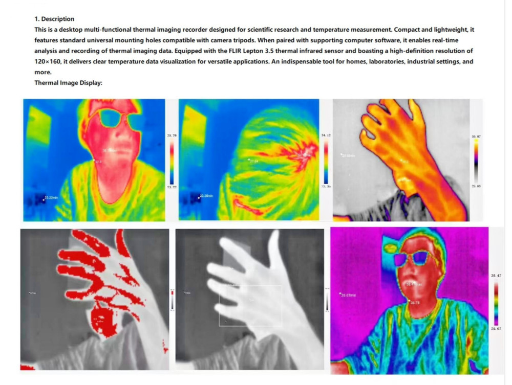 FLIR lepton 3.5 WIFI thermal imager,multi-point real-time temp analysis