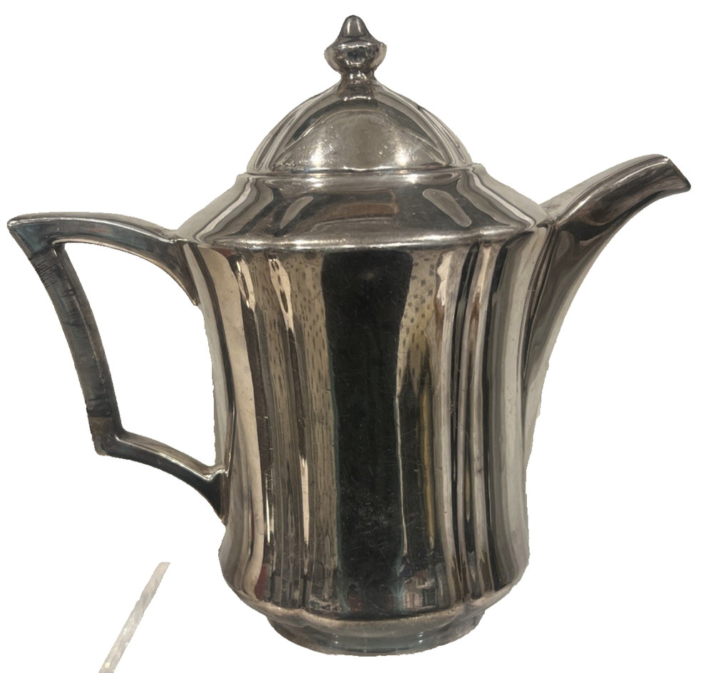 Vintage 1940's Rosenthal Porcelain Silver Plated Tea Pot