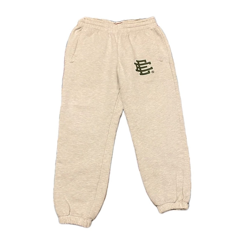 Eric Emanuel Men's Beige Sweatpants S Drawstring Elastic Waist Pockets