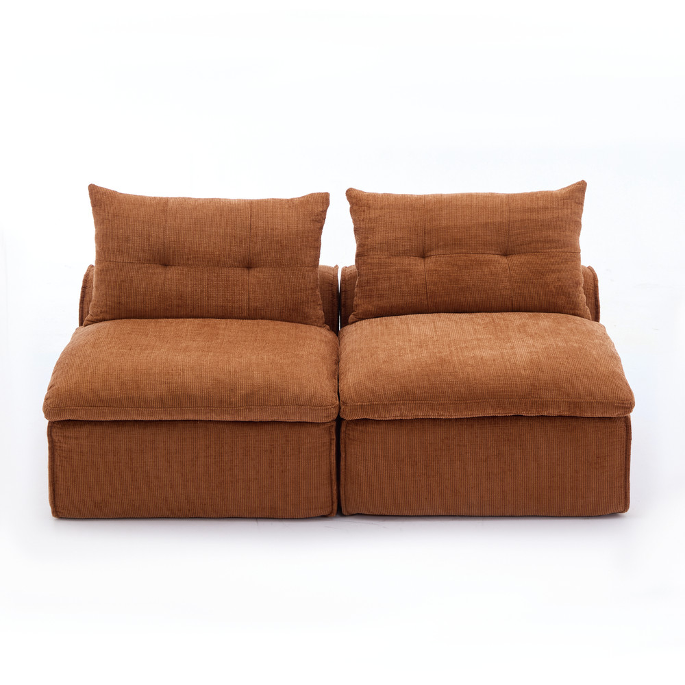 [NEW ARRIVED] [VIDEO PROVIDED]Modular Sofa,No Armrests,At will DIY,Soft Chenille