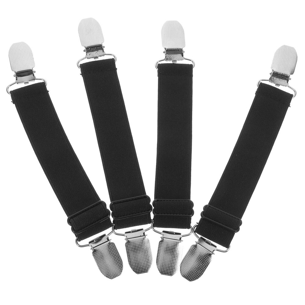 4pcs Adjustable Boot Clips for Motorcycle Riding Boot Straps Elastic Pant Keeper