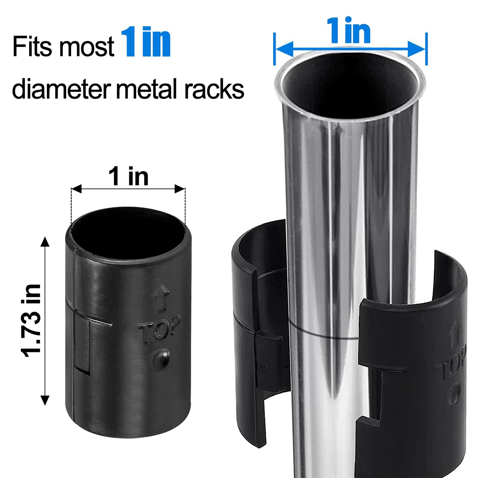 72 Pcs Wire Shelf Clips for 1" Post - 36 Pairs of Wire Rack Lock Clip Replacemen