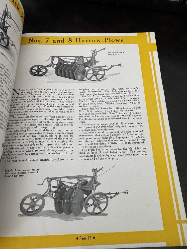 McCormick-Deering - Tractor Plows Catalog 31 Pg