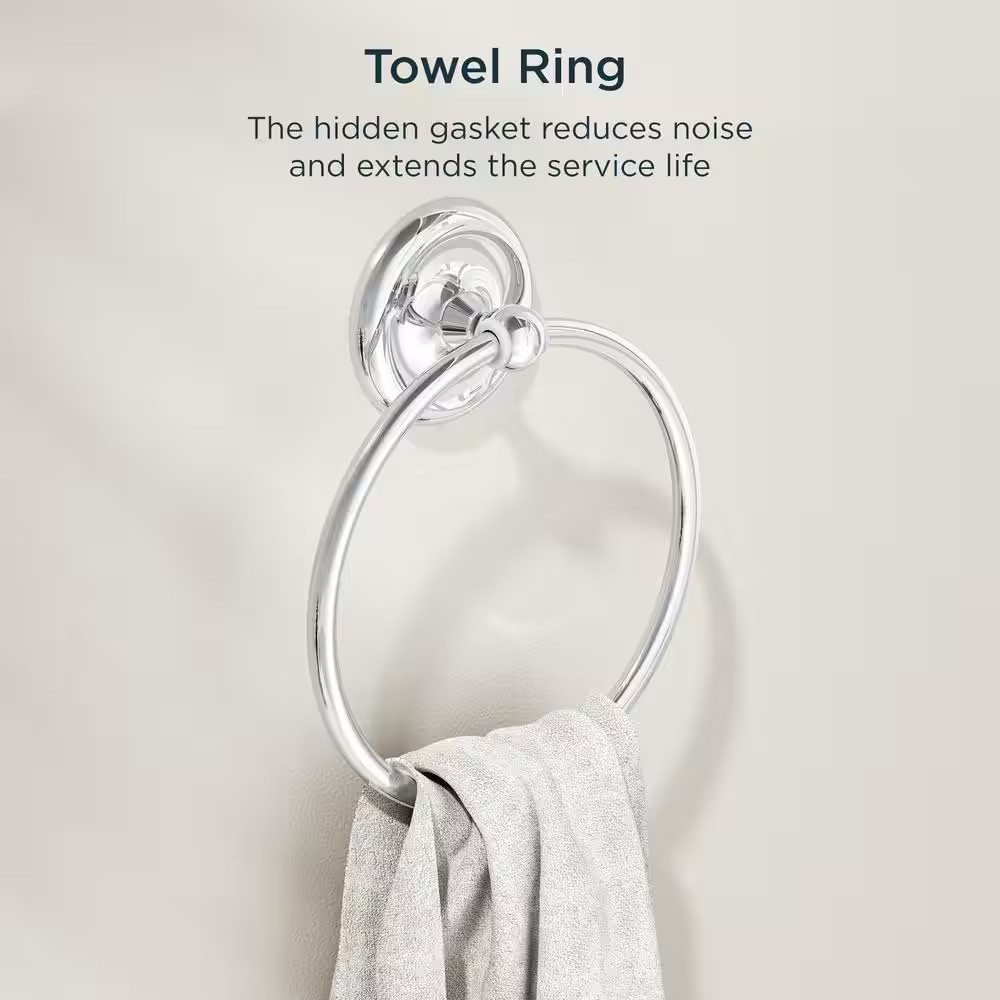 3 -Piece Bath Hardware Set with Included Mounting Hardware in Chrome