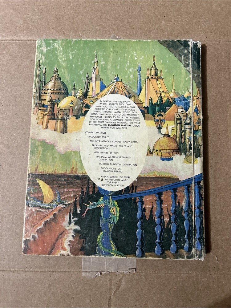 Advanced D&D Dungeon Masters Guide Hardback Book 1979 Pre-owned